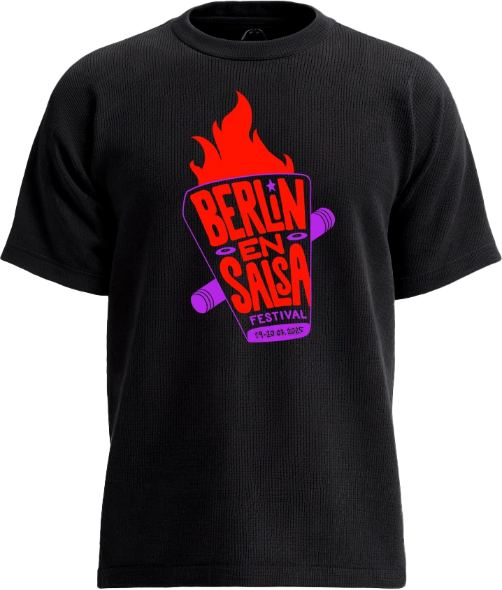 Berlin en Salsa black t-shirt